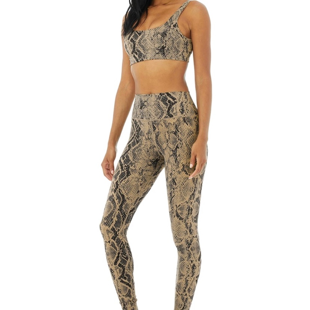 Alo yoga brown snake skin set